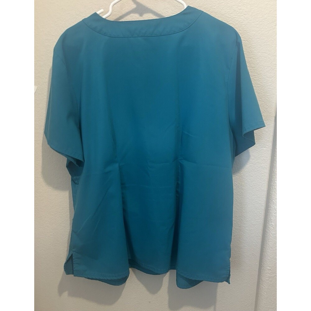 Purple Label By Healing Hands Scrubs Teal 3XL V-Neck (Top Only) - Picture 2 of 3